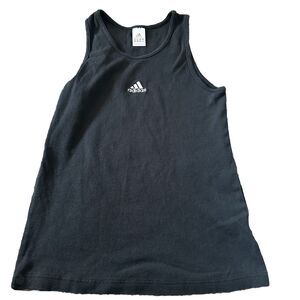 Adidas Tank Top Womens XLBlack Round Neck Sleeve Basic Logo Casual